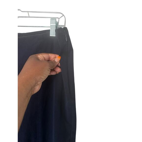 Talbots Navy Blue Career Office Business Chatham Crop Dress Pants Size 8 - Picture 6 of 12